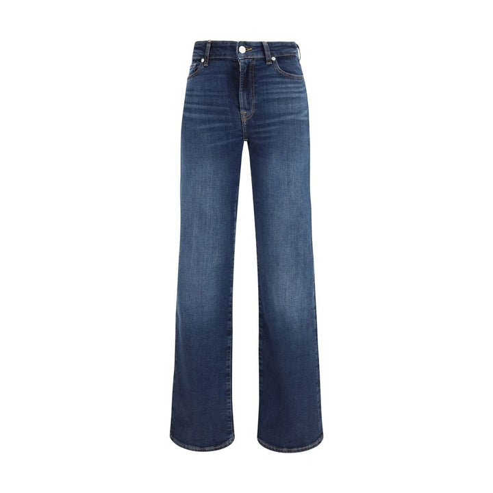 7FOR Blue Cotton Bootcut Jeans