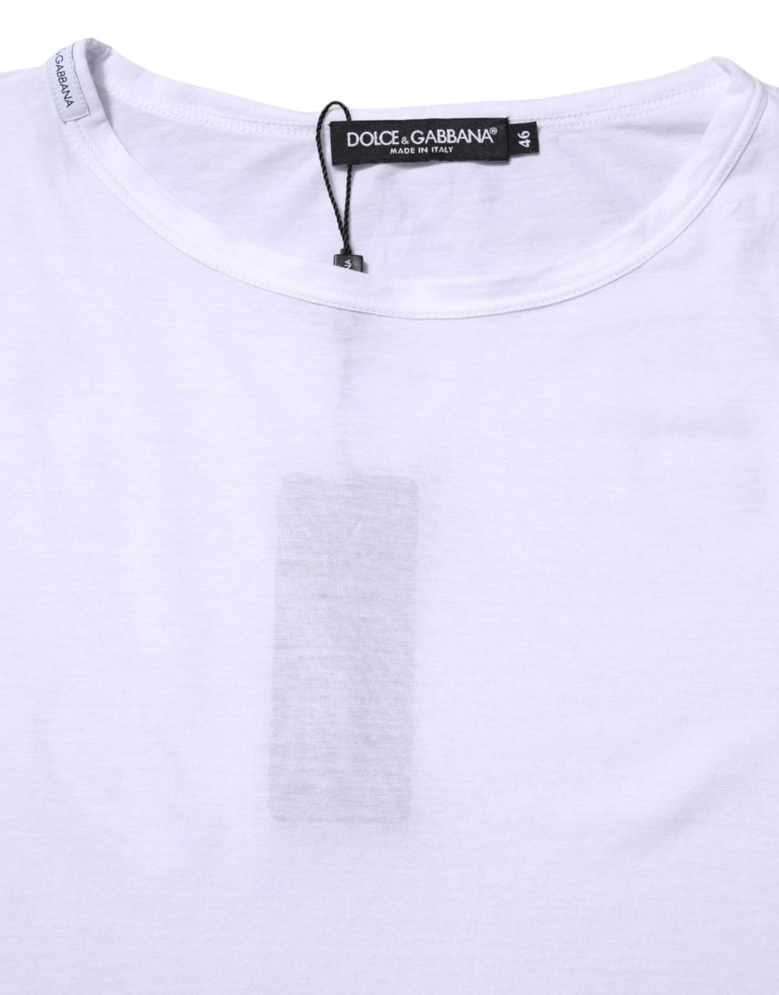 Dolce & Gabbana White Cotton Crew Neck Short Sleeves T-shirt