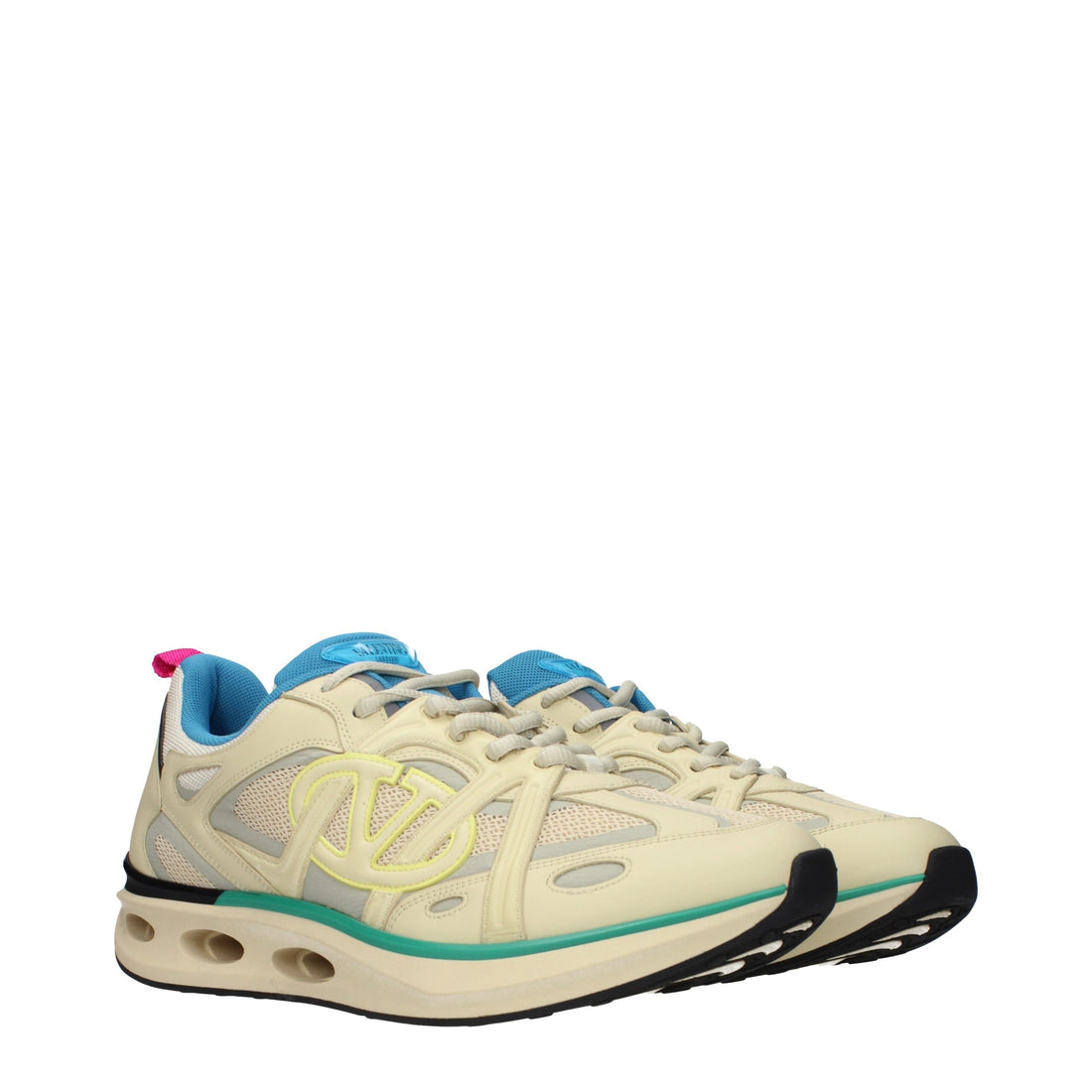 Valentino Garavani Beige Fabric Athletic Sneakers