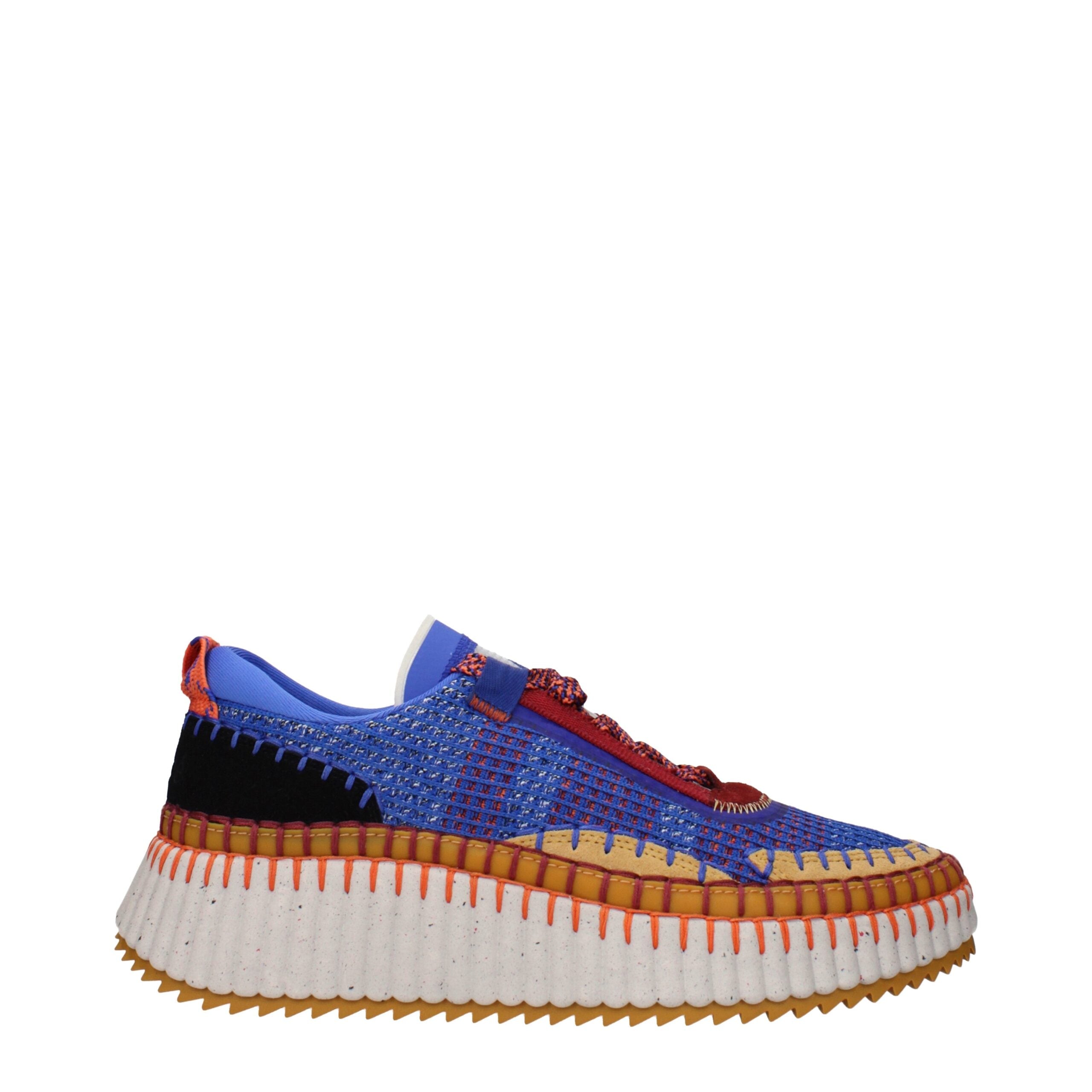 Chloé Blue Fabric Chunky Sneakers