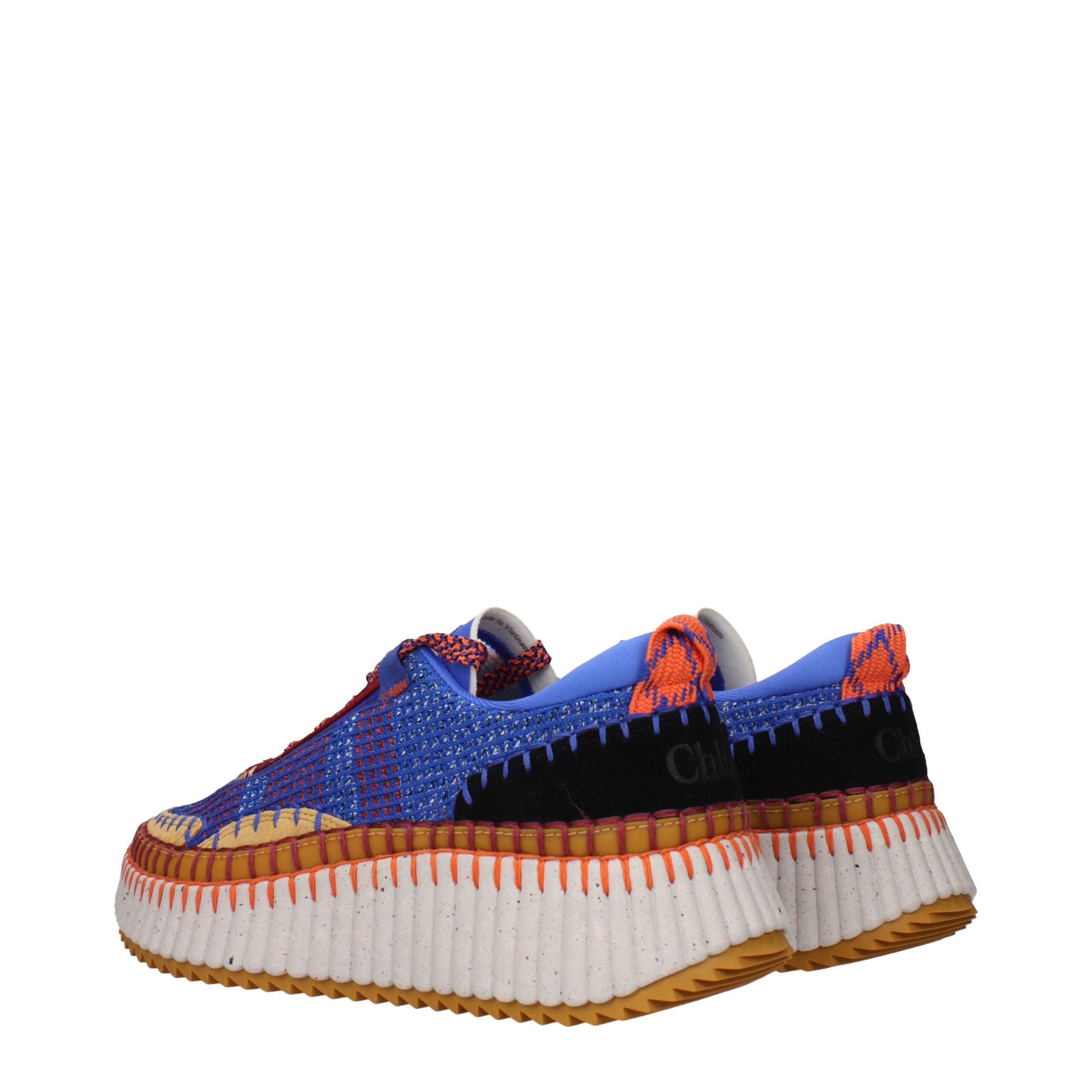 Chloé Blue Fabric Chunky Sneakers