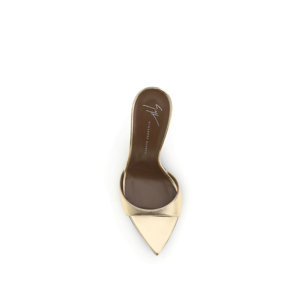 Giuseppe Zanotti Gold Leather Stiletto Heel Sandals