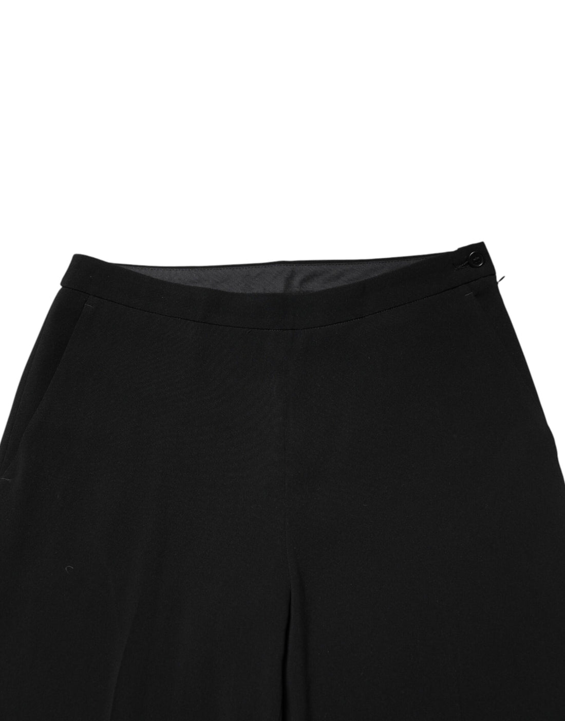 Aspesi Black High Waist Zip Straight Chino Trouser Pants