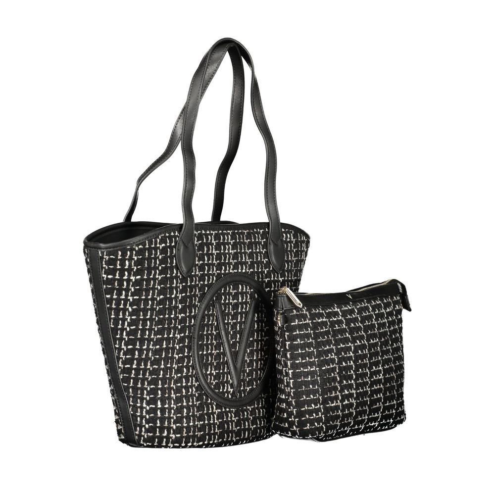 Mario Valentino "Black Polyurethane Women Bucket Bag"