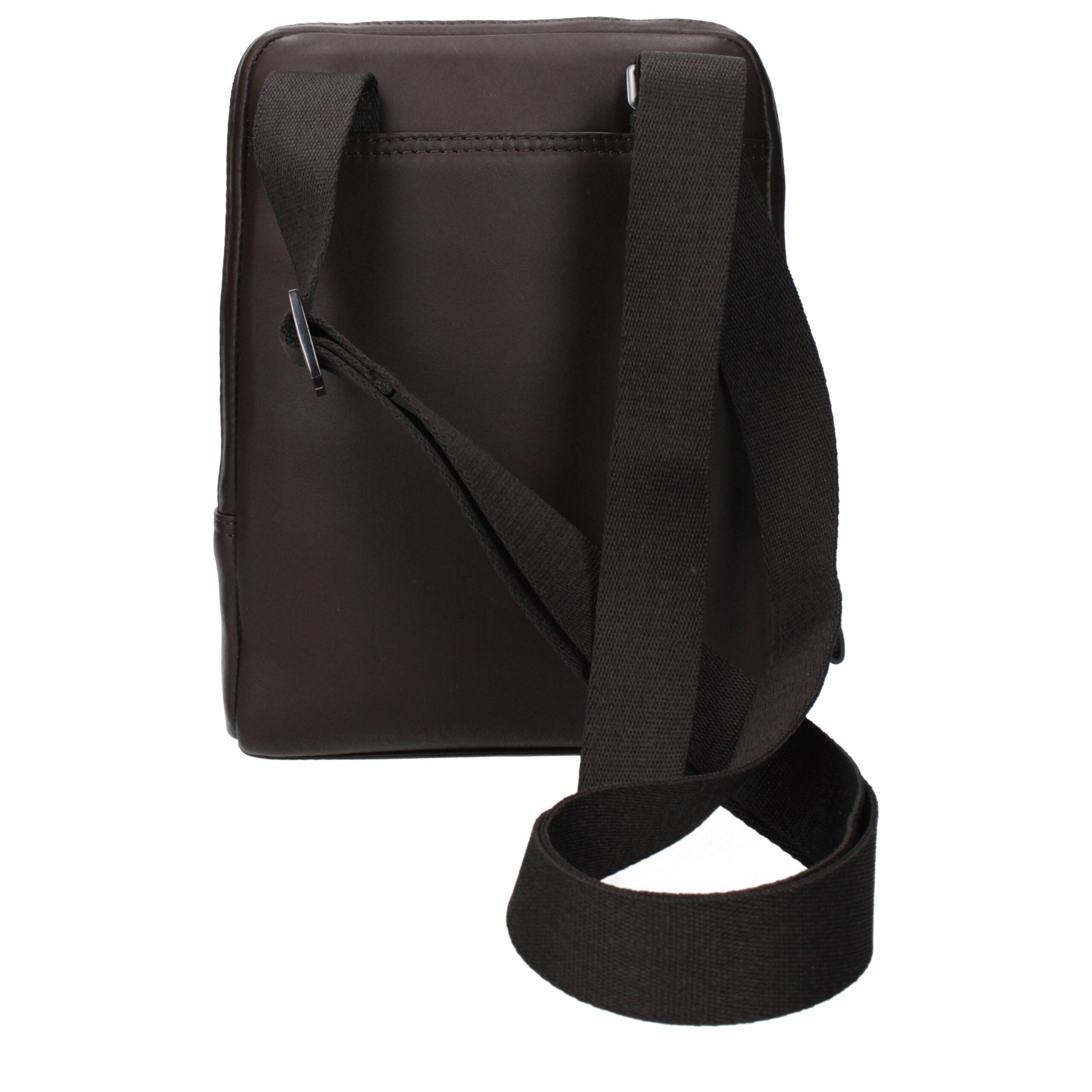 Piquadro Brown Leather Crossbody Bag