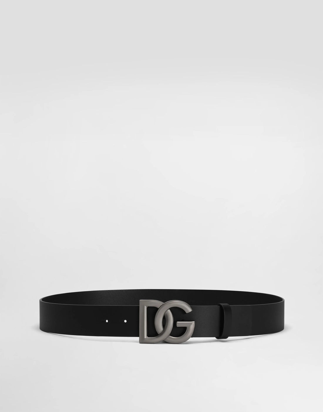 Dolce & Gabbana Men's Lux leather belt with crossover DG logo buckle Size 90