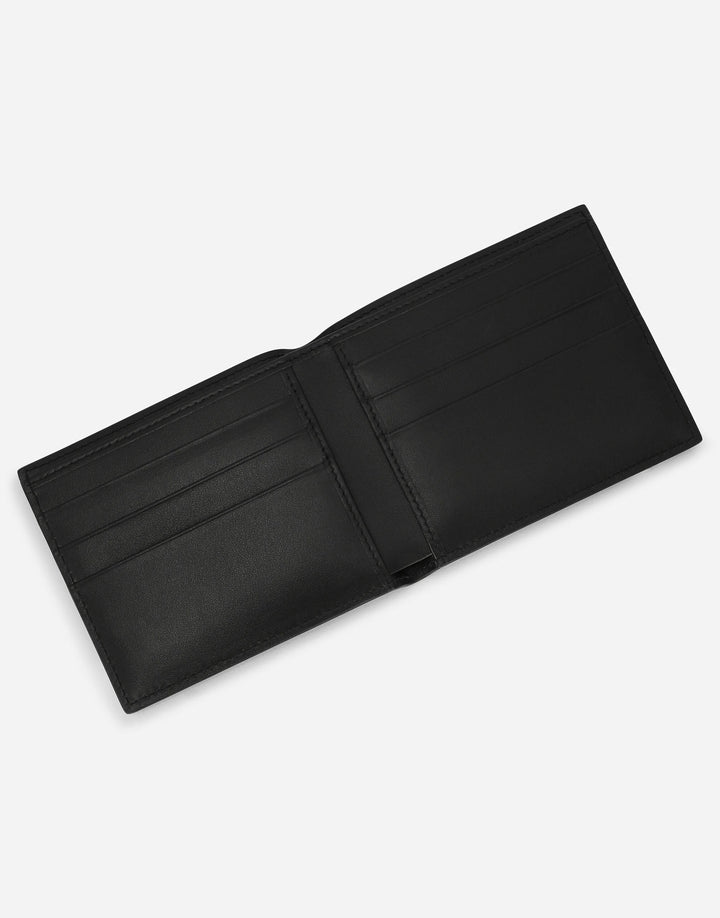 Dolce and Gabbana Men's Calfskin bifold wallet with raised logo