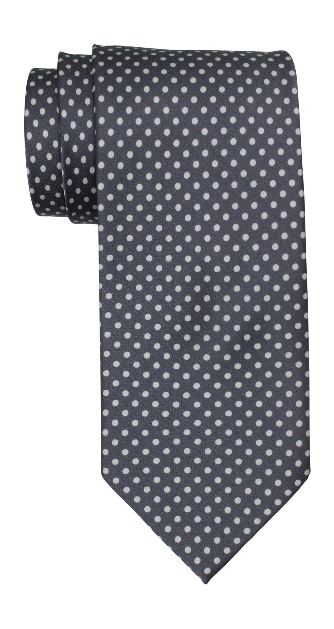 Italo Ferretti Satin Gray Polka Dots Tie