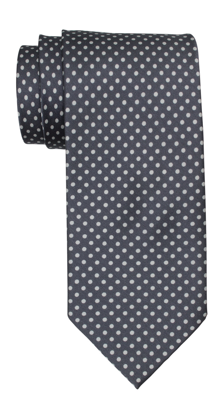 Italo Ferretti Satin Gray Polka Dots Tie