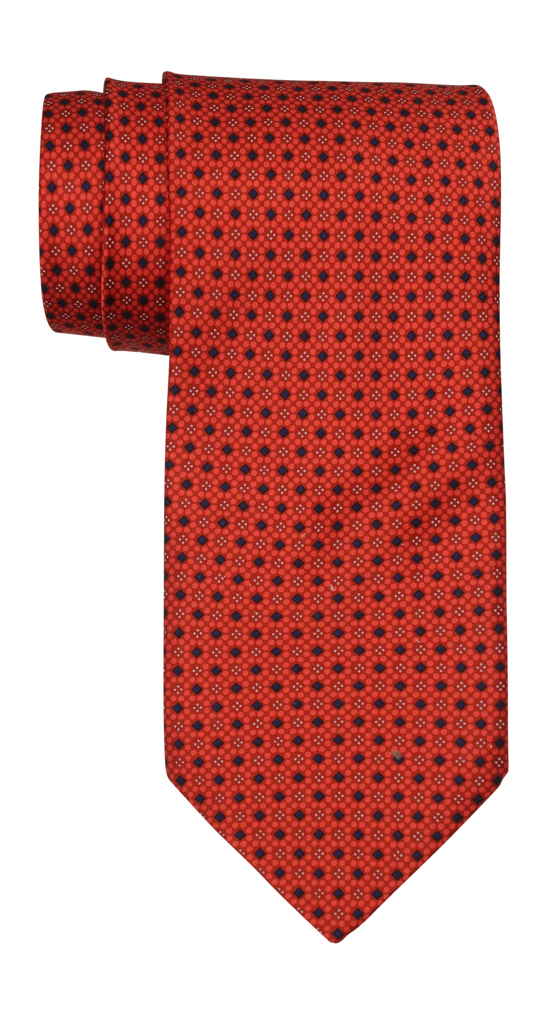 Italo Ferretti Satin Red Geometric Tie