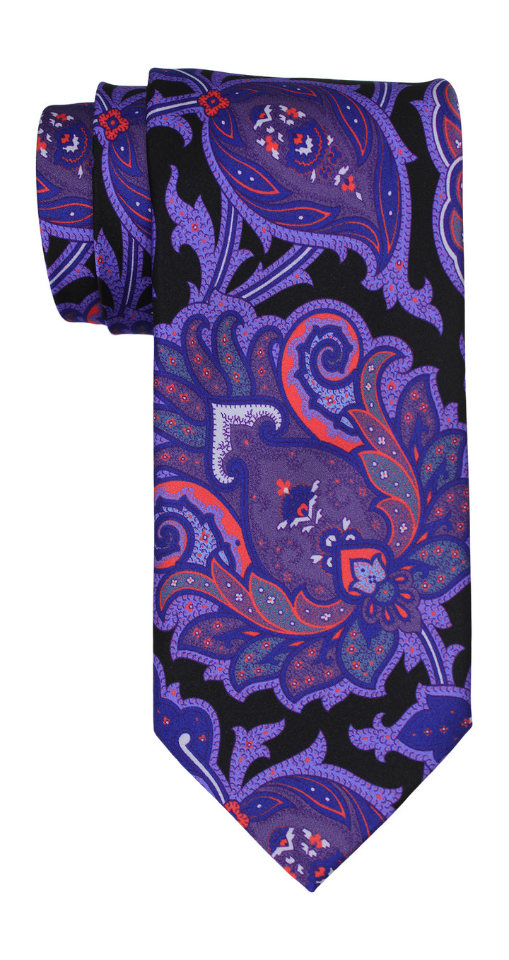 Italo Ferretti Satin Multicolor Paisley Tie