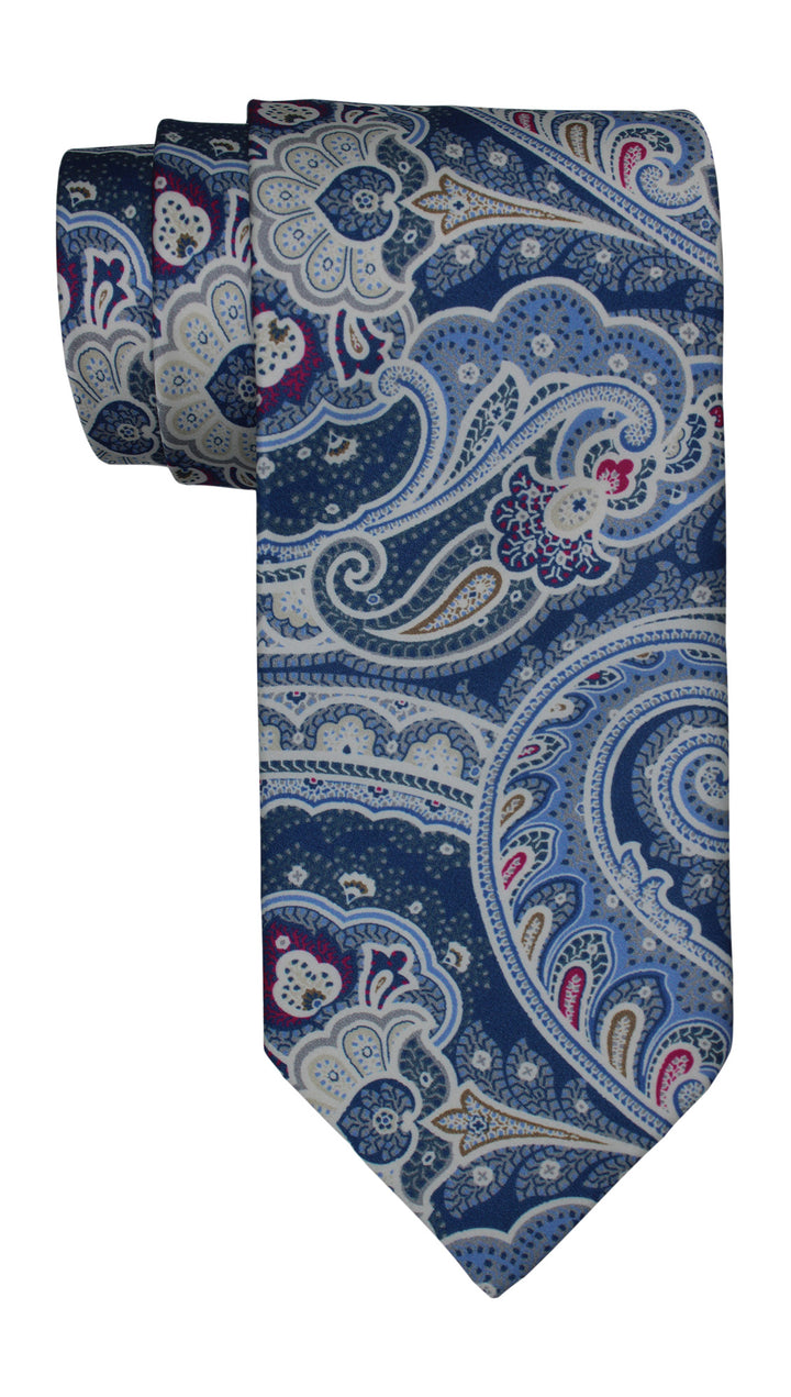 Italo Ferretti Satin Multicolor Paisley Tie
