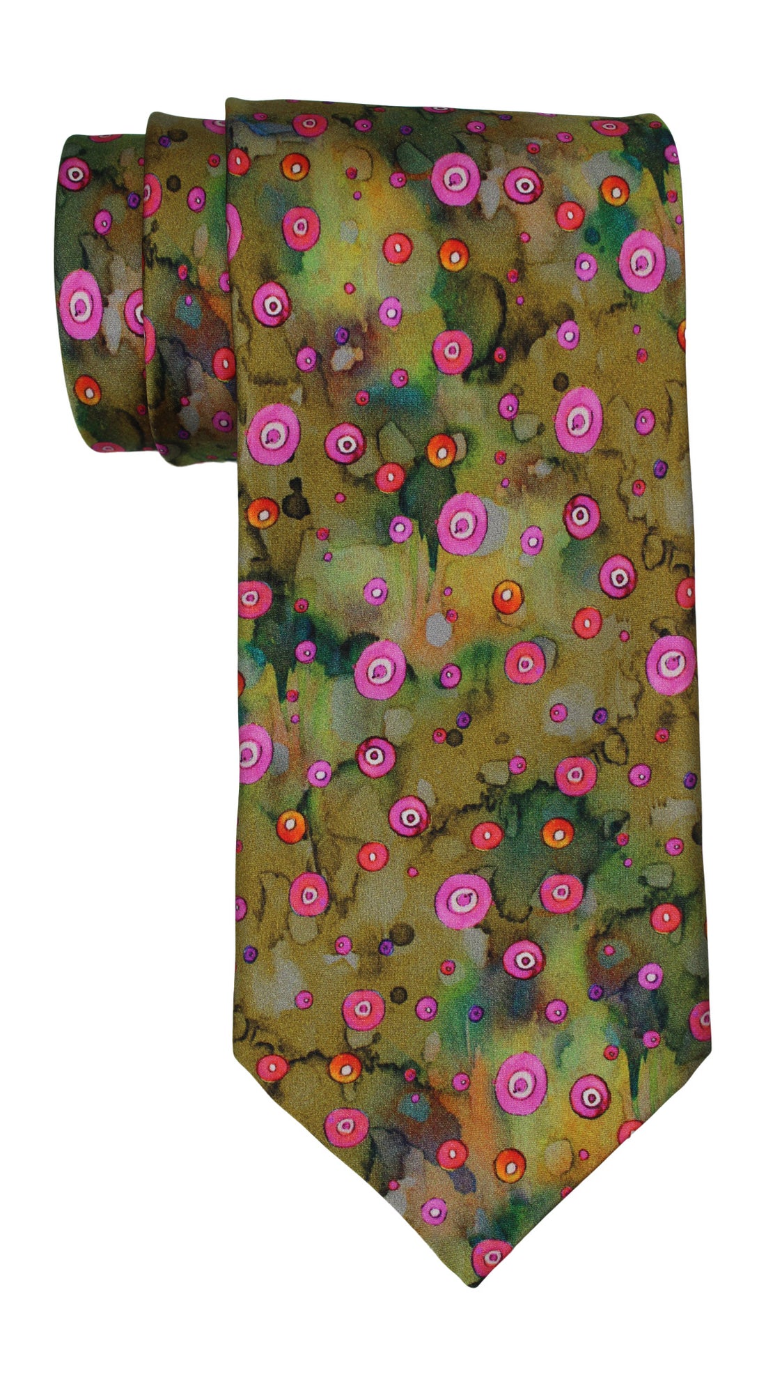 Italo Ferretti Satin Multicolor Abstract Tie