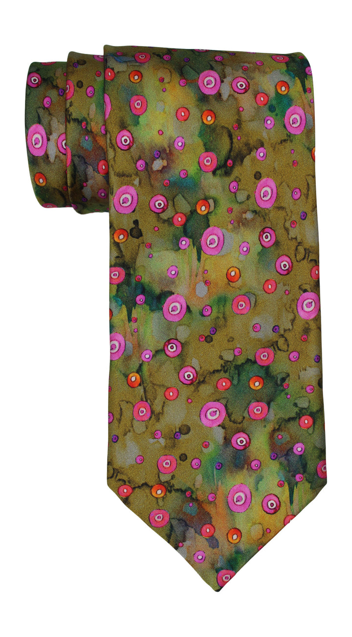 Italo Ferretti Satin Multicolor Abstract Tie
