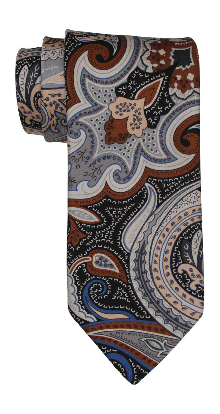 Italo Ferretti Satin Multicolor Paisley Tie