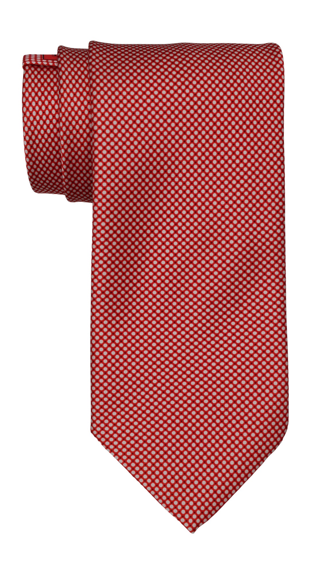 Italo Ferretti Satin Red Geometric Tie