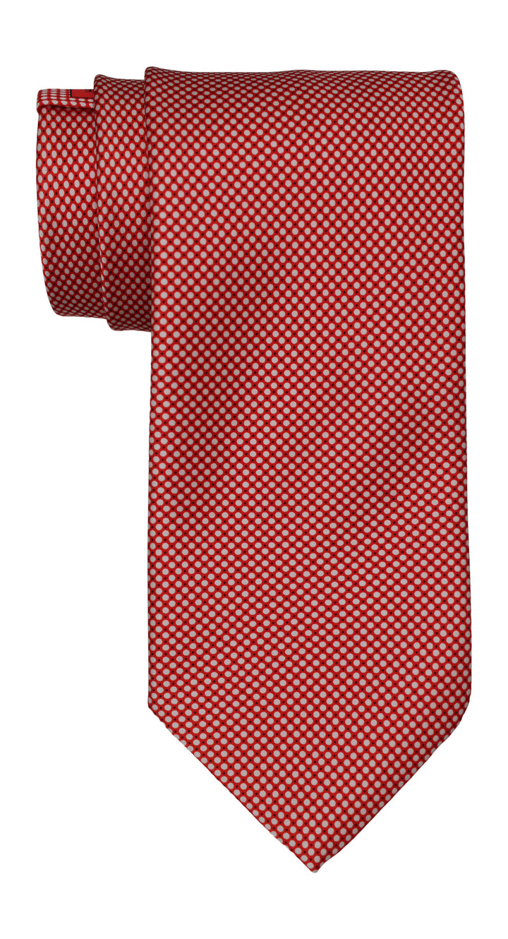 Italo Ferretti Satin Red Geometric Tie