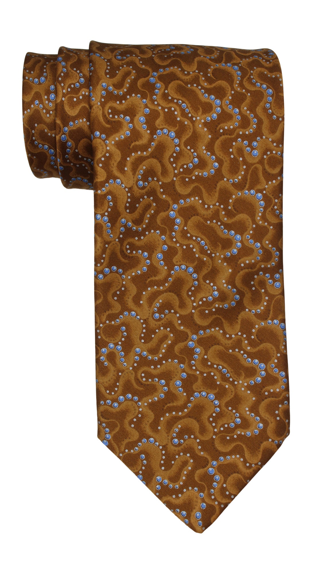 Italo Ferretti Satin Beige Abstract Tie