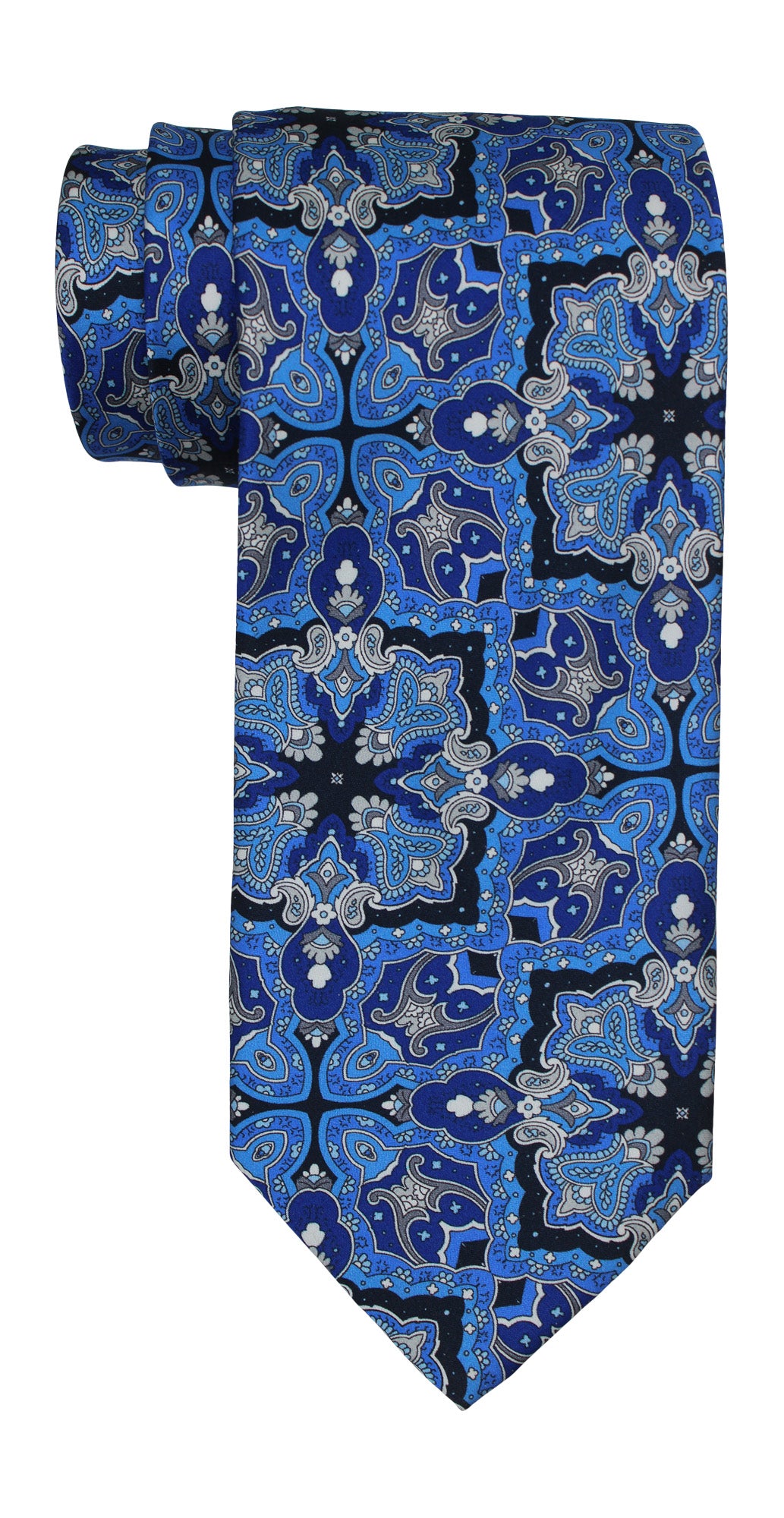 Italo Ferretti Satin Blue Tapestry Paisley Tie