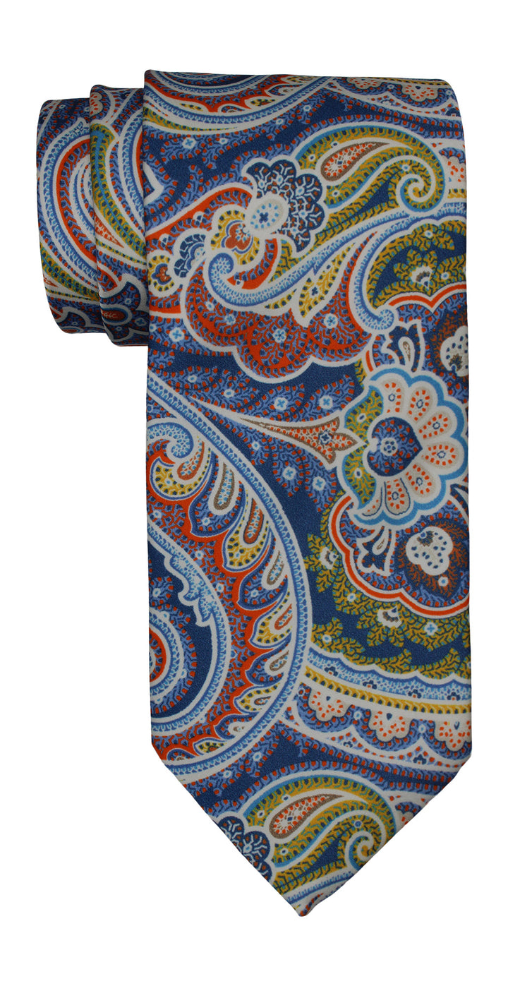 Italo Ferretti Satin Multicolor Paisley Tie