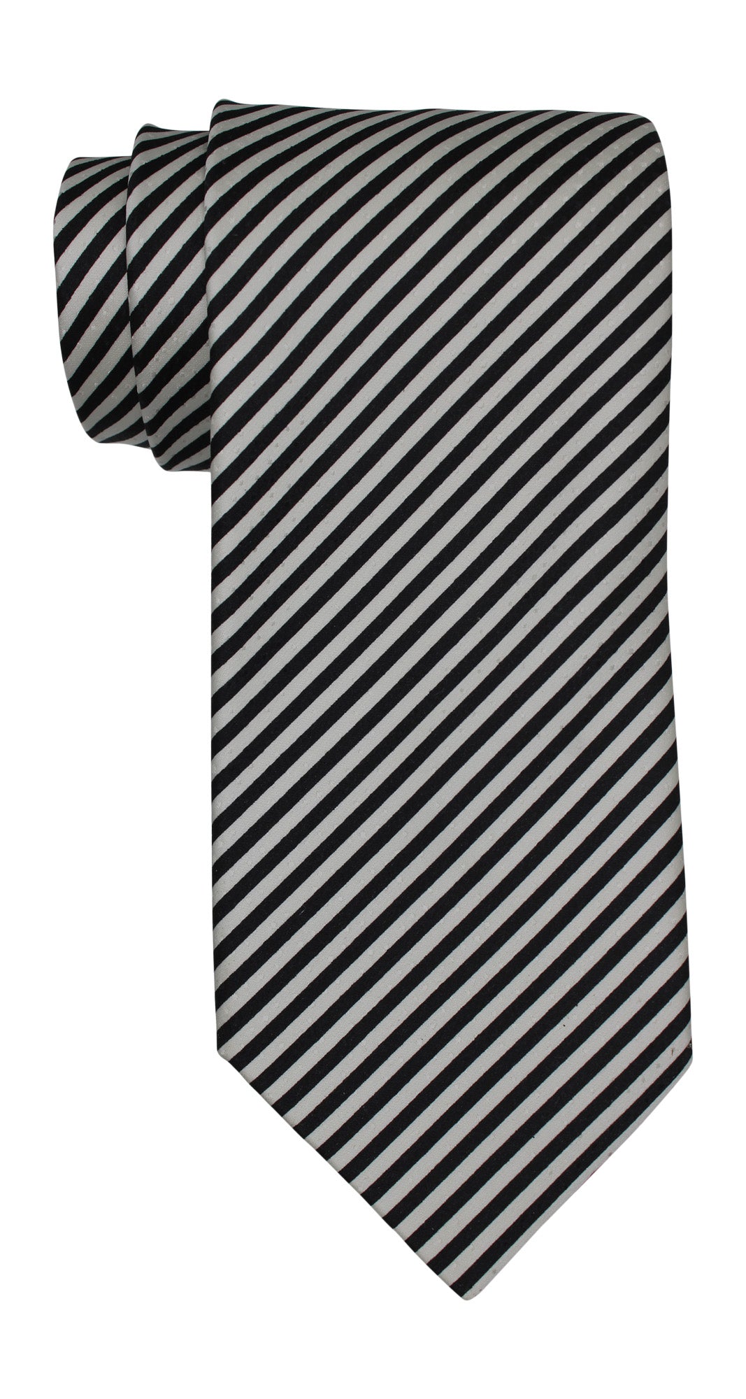 Italo Ferretti Black White Pinstriped Tie