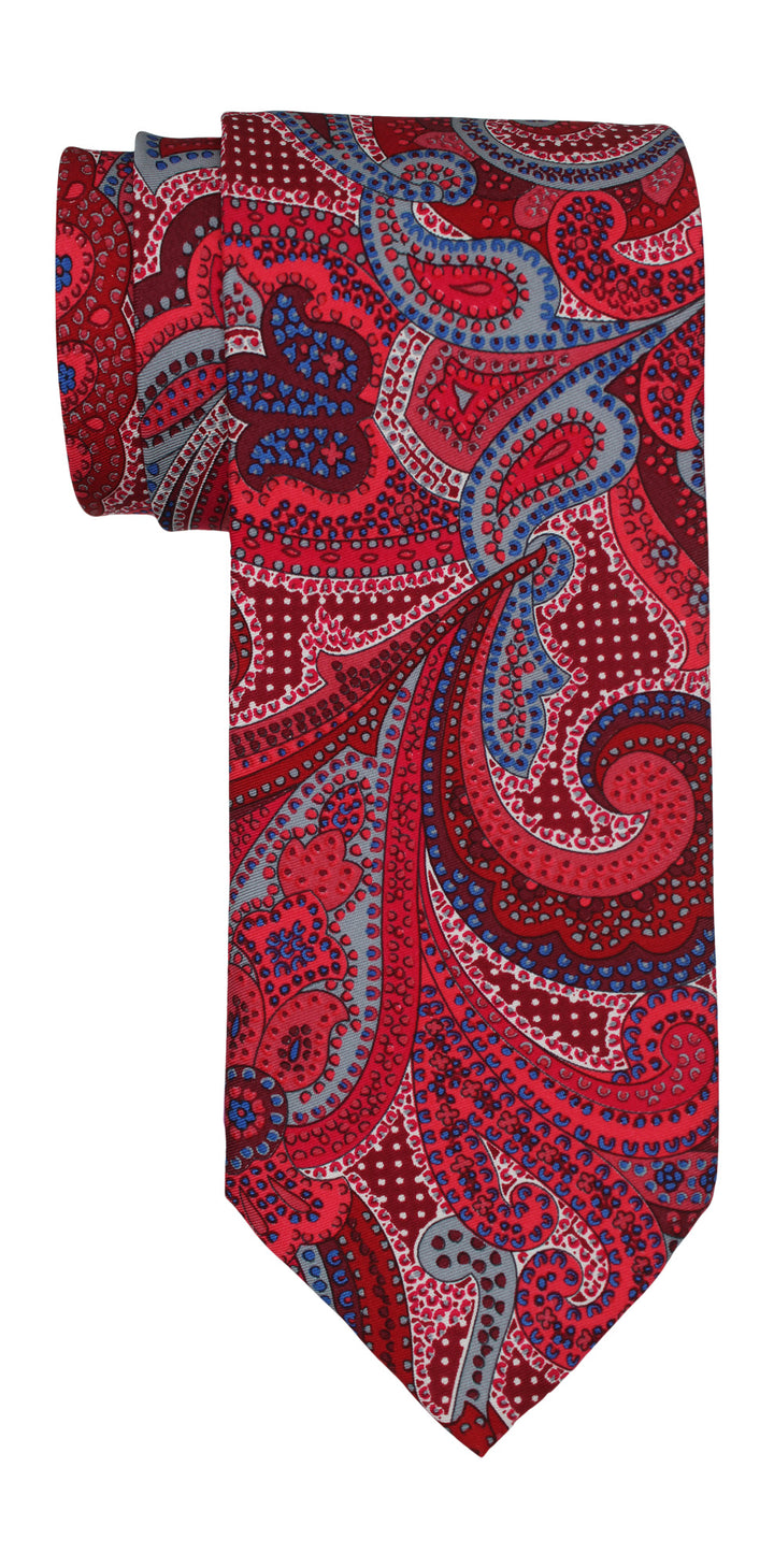 Italo Ferretti Red Paisley printed Tie
