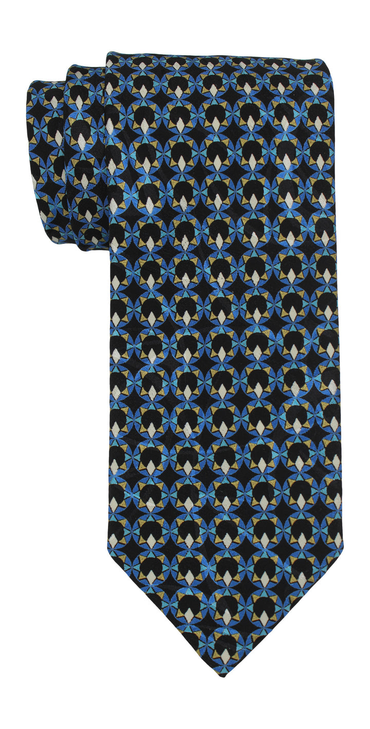 Italo Ferretti Multicolor Geometric Tie
