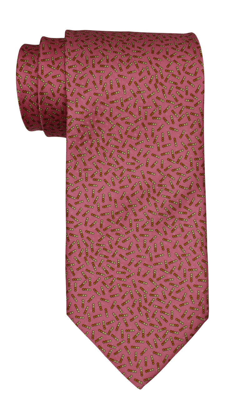 Italo Ferretti Pink Geometric Tie