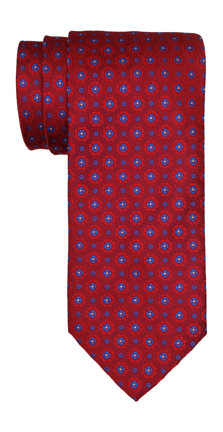 Italo Ferretti Red Flower Textured Tie