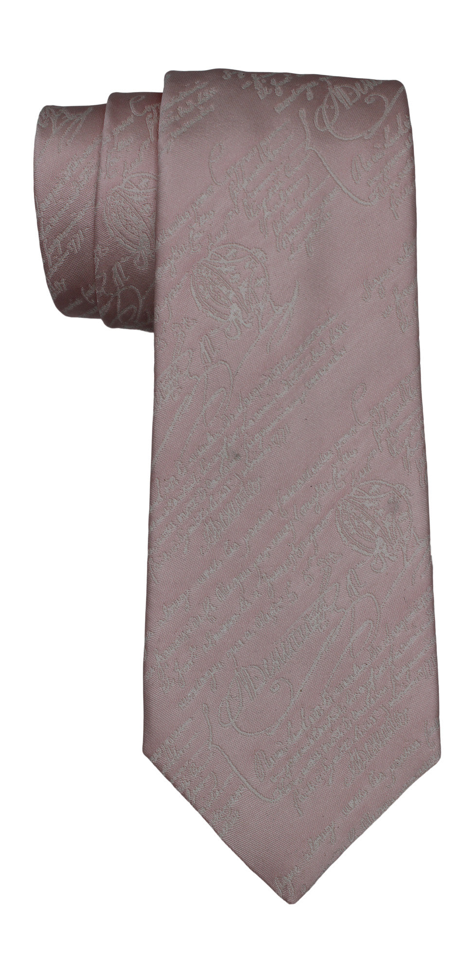 Berluti Scritto Light Pink Calligraphy Slim TIe