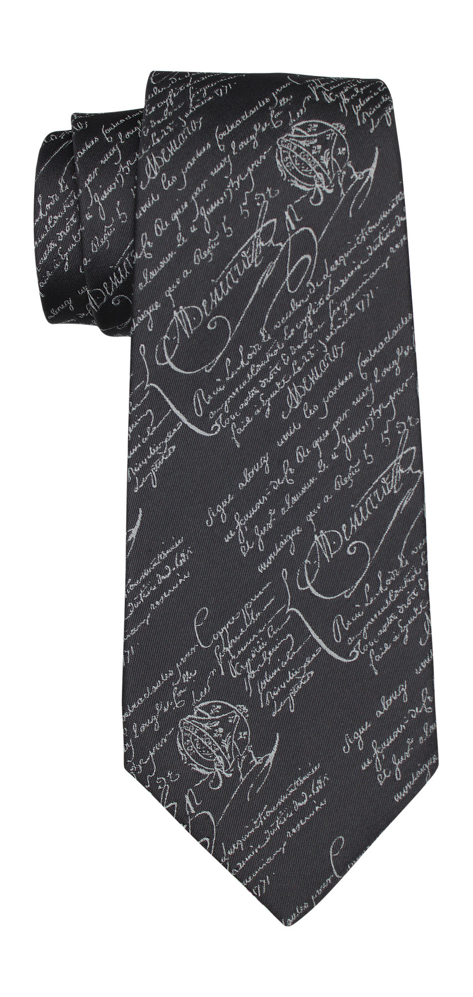 Berluti Scritto Black Calligraphy Slim TIe