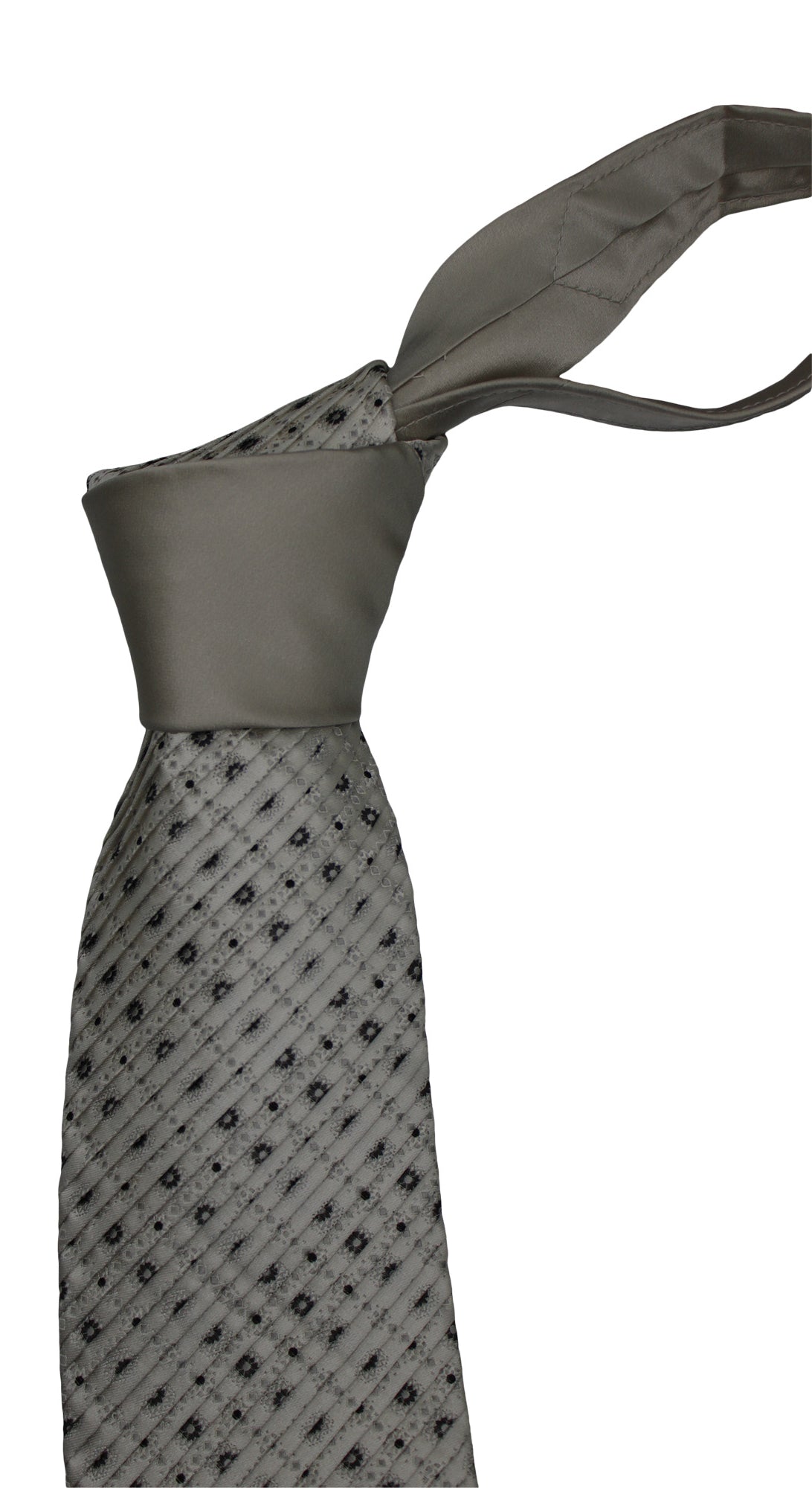 Italo Ferrett White Two Toned Flower Pleated Tie