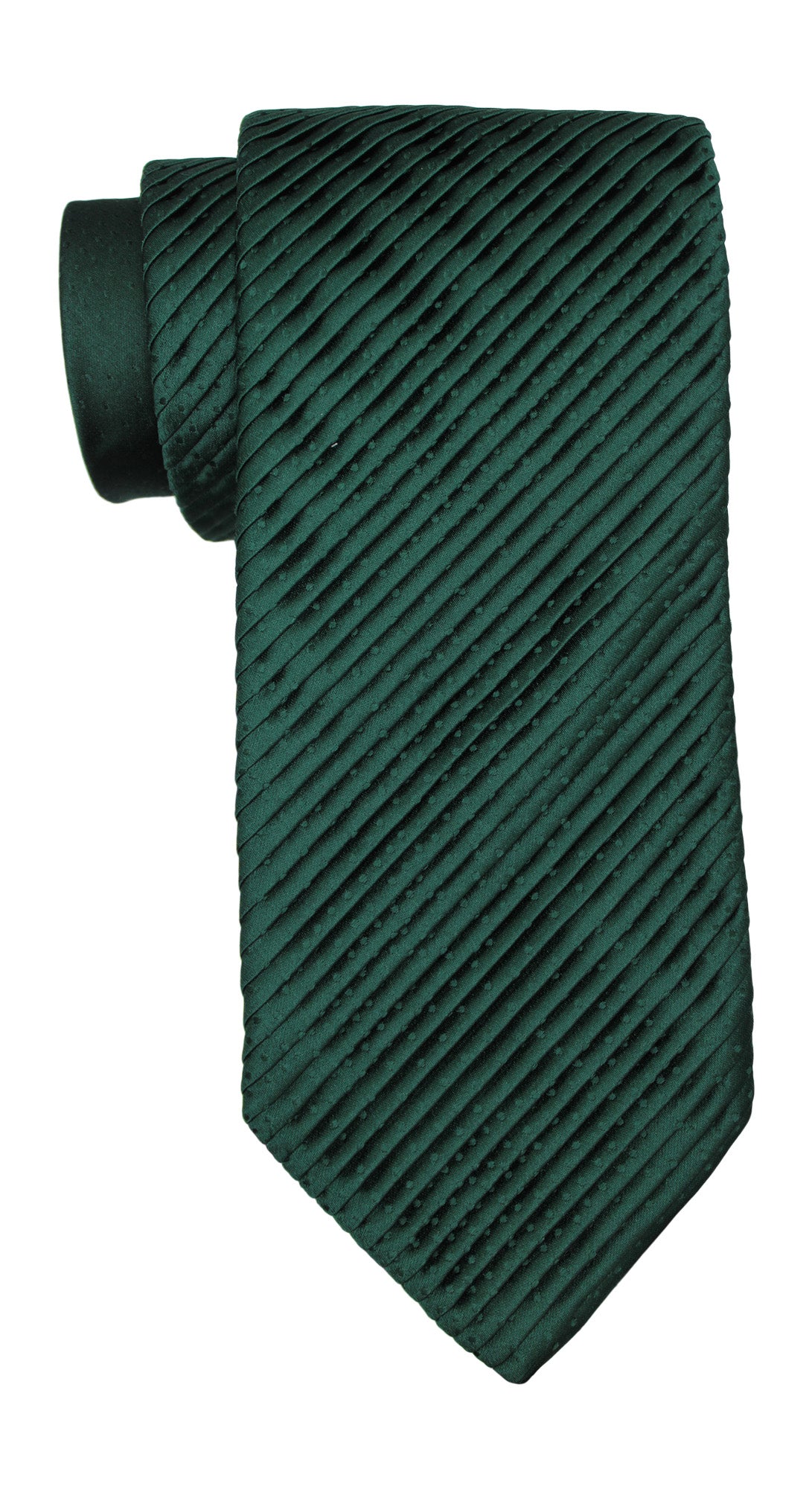 Italo Ferrett Green Paisley Dots Pleated Tie