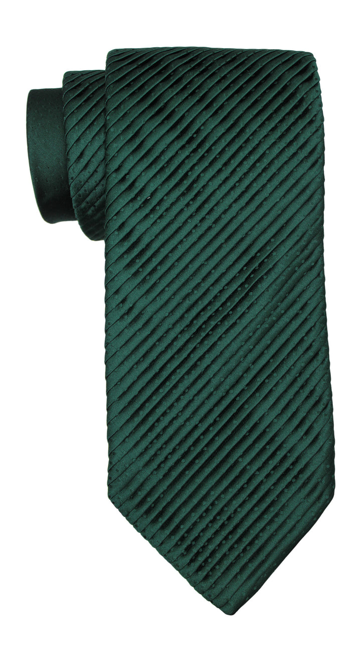 Italo Ferrett Green Paisley Dots Pleated Tie