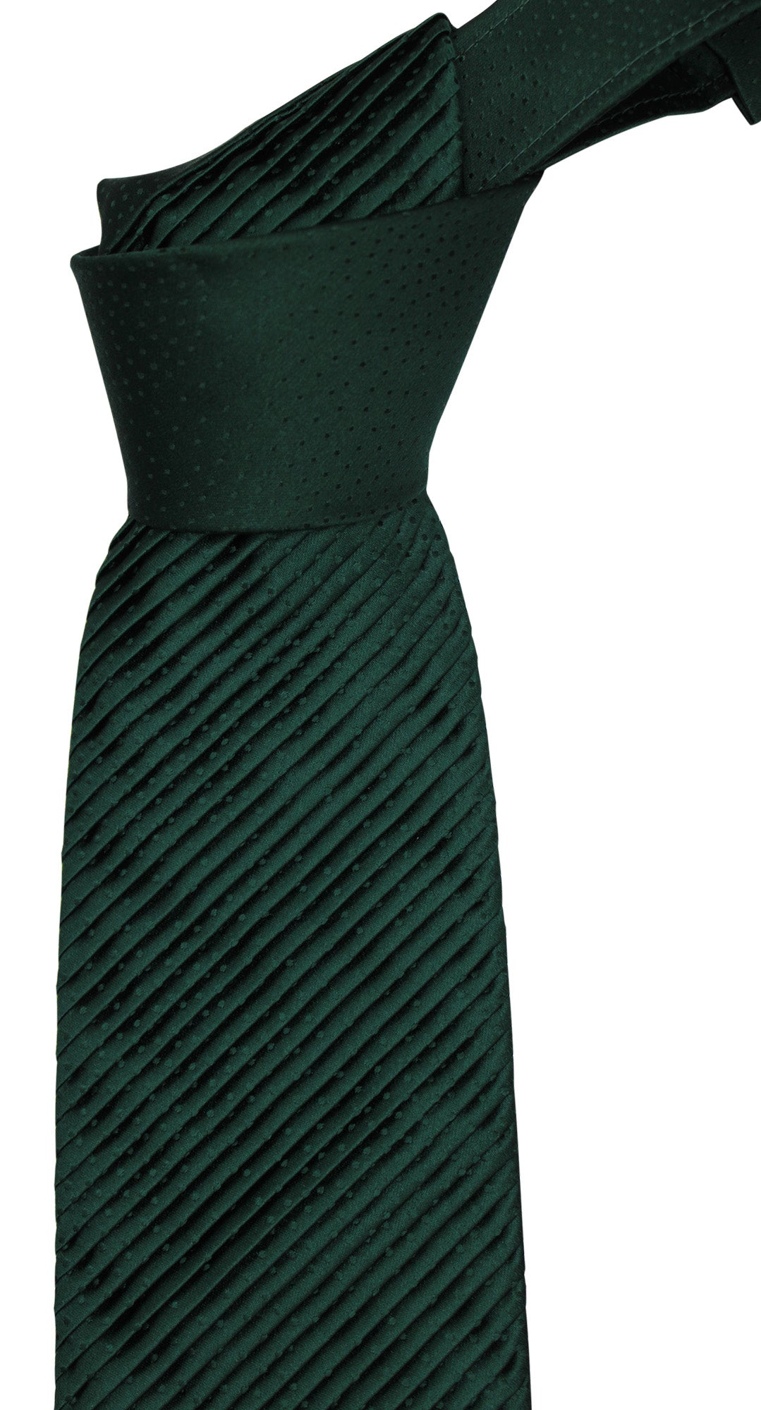 Italo Ferrett Green Paisley Dots Pleated Tie