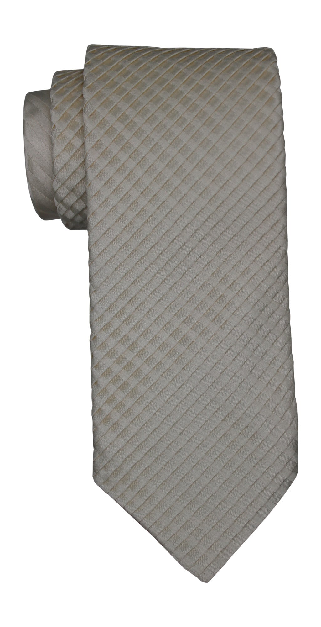 Italo Ferretti White Striped Pleated Tie