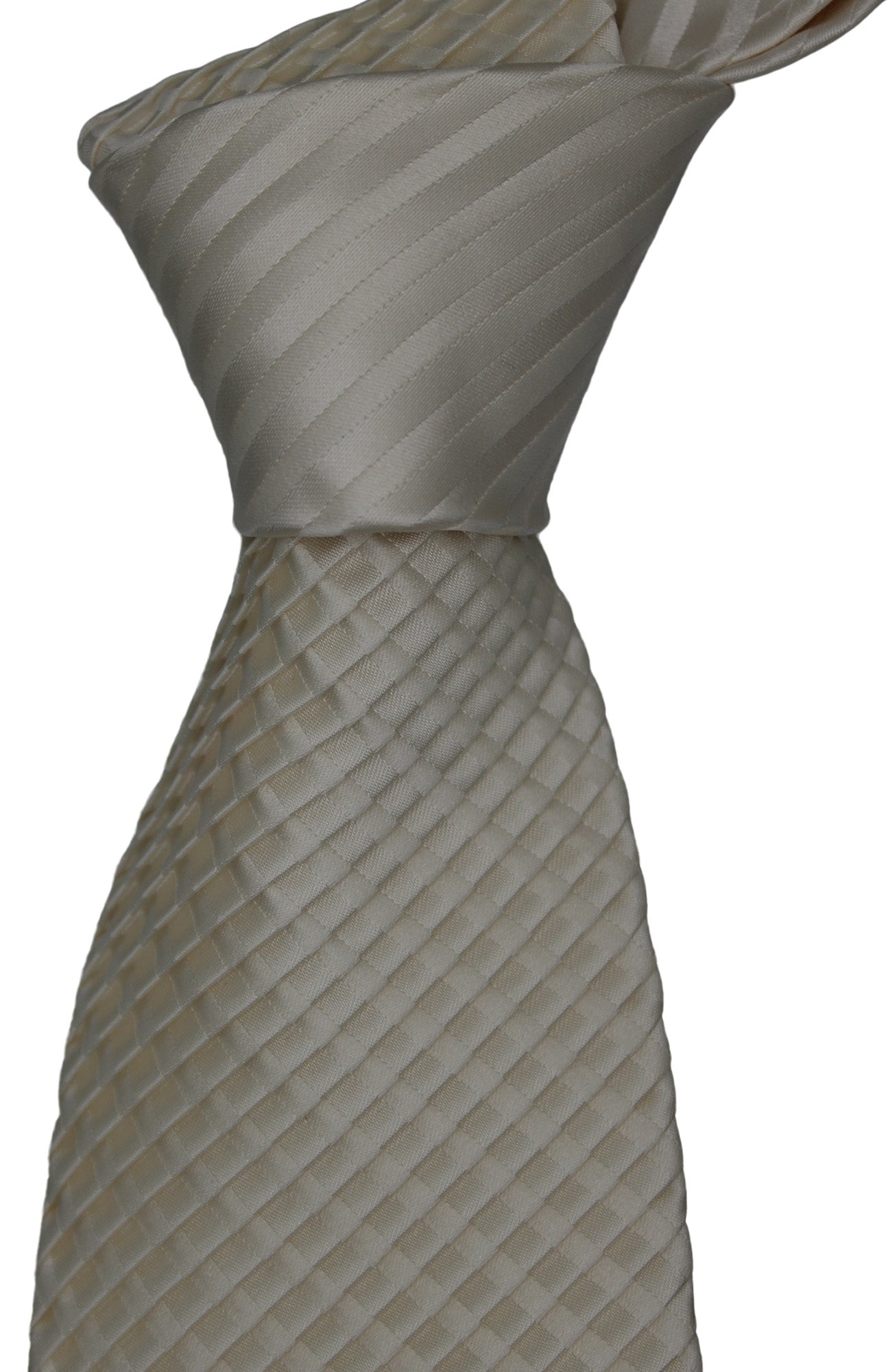 Italo Ferretti White Striped Pleated Tie