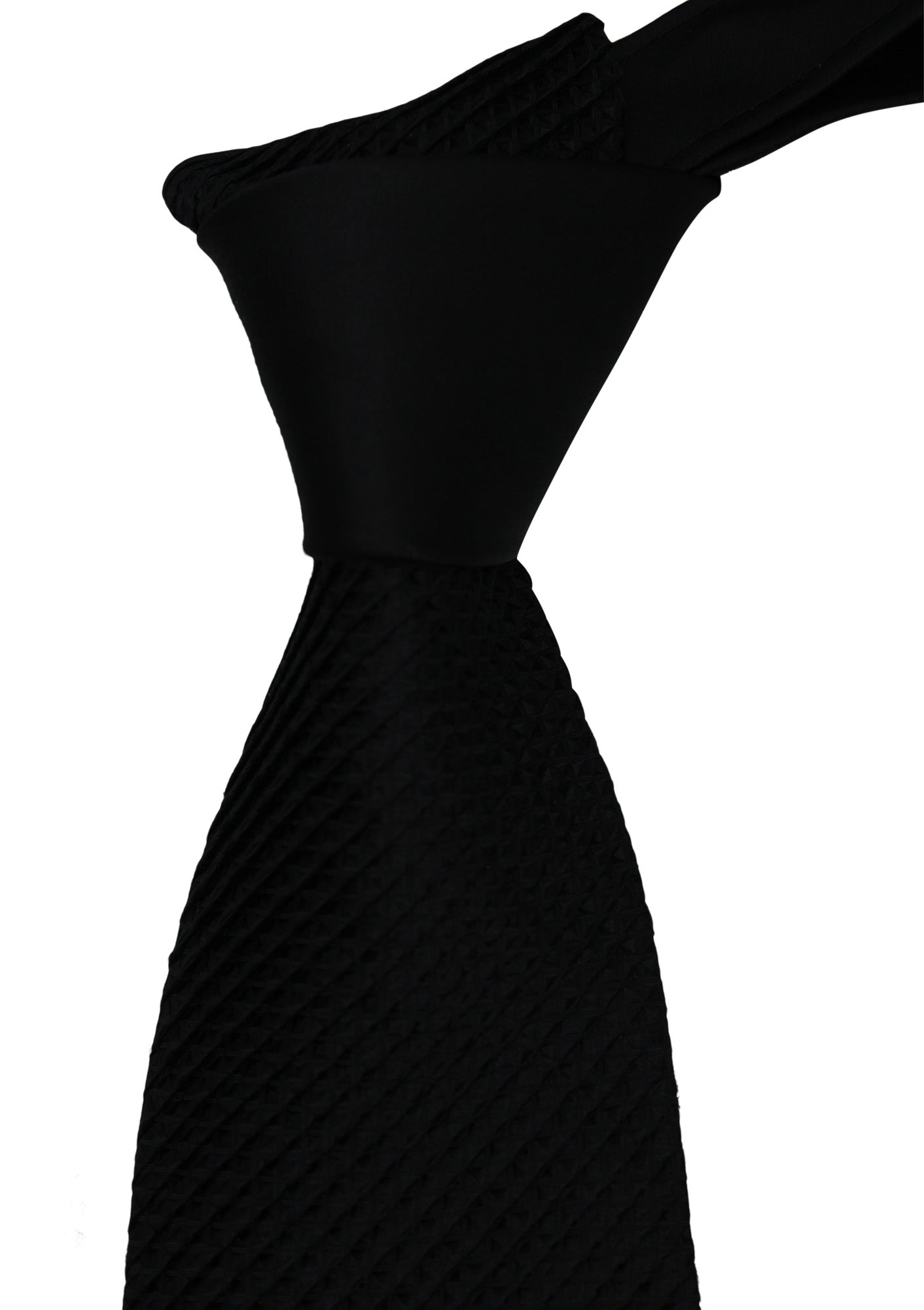 Italo Ferretti Black Two Toned Pleated Tie