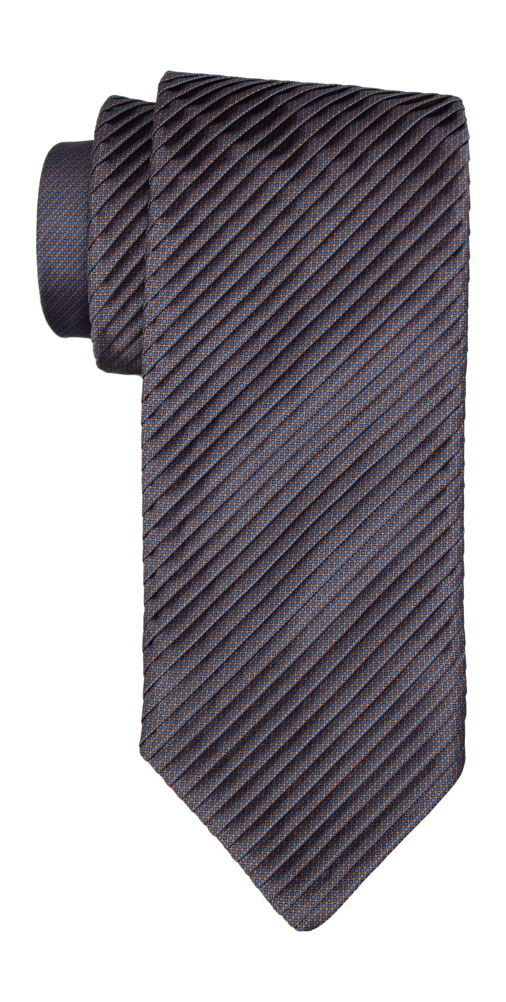 Italo Ferretti Satin Gray Two Toned Pleated Tie