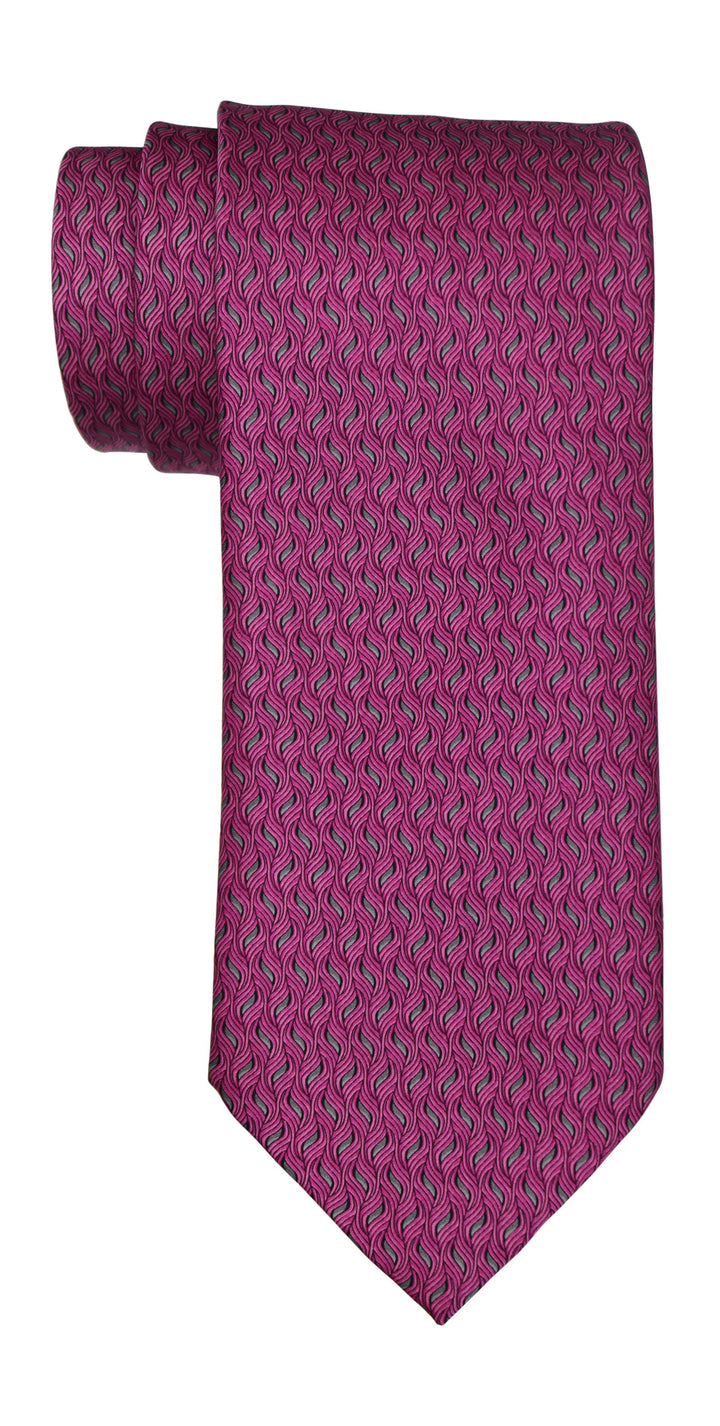 Italo Ferretti Satin Pink Geometric Tie