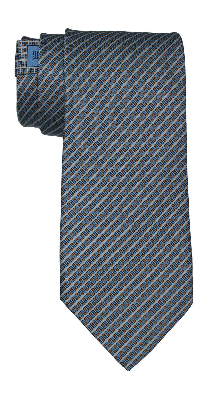 Italo Ferretti Satin Multicolored Neat Geometric Tie