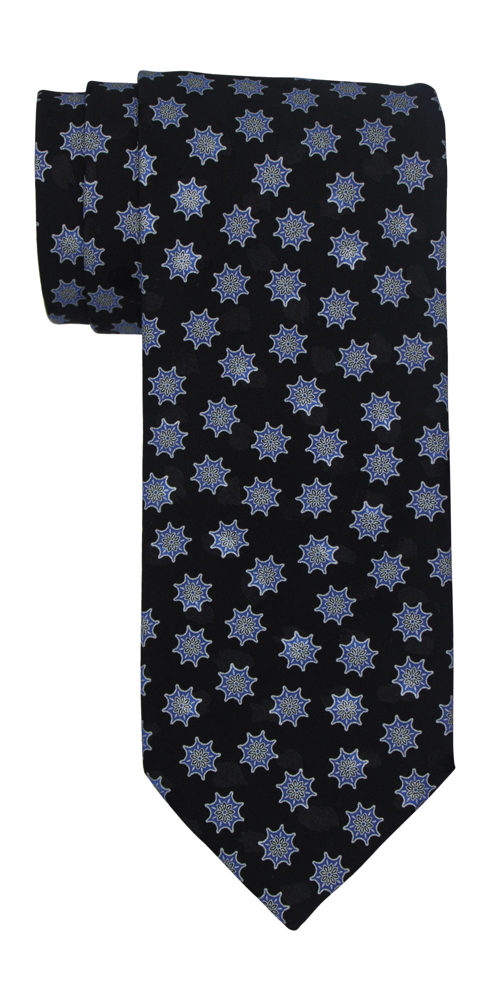 Italo Ferretti Black Snowflakes Tie
