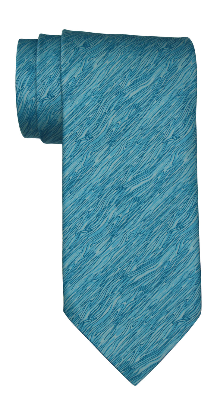 Italo Ferretti Satin Teal Abstract Tie
