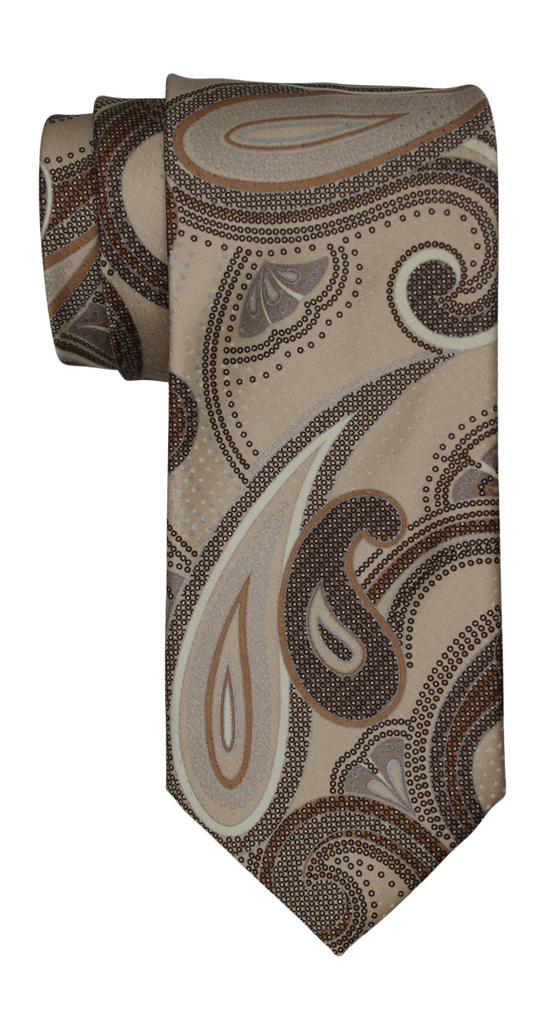 Italo Ferretti Tan Paisley Tie