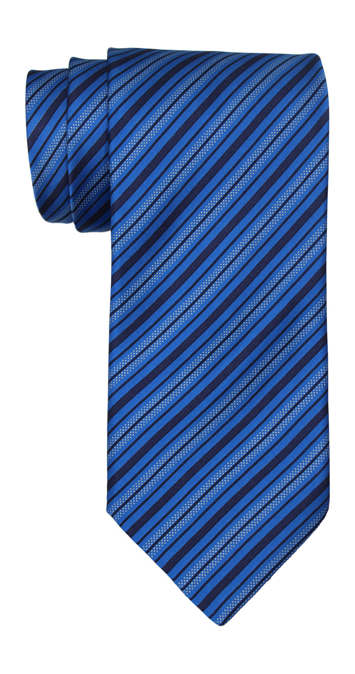 Italo Ferretti Satin Blue Striped Tie