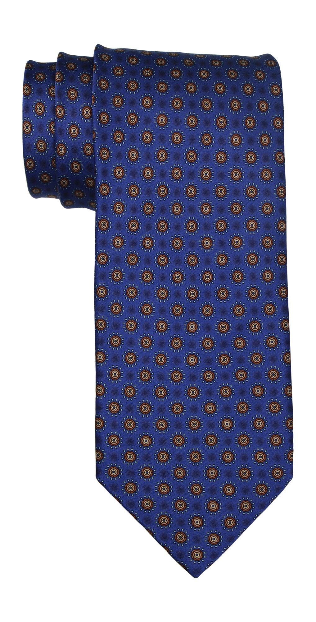 Italo Ferretti Satin Blue Polka Dots Tie