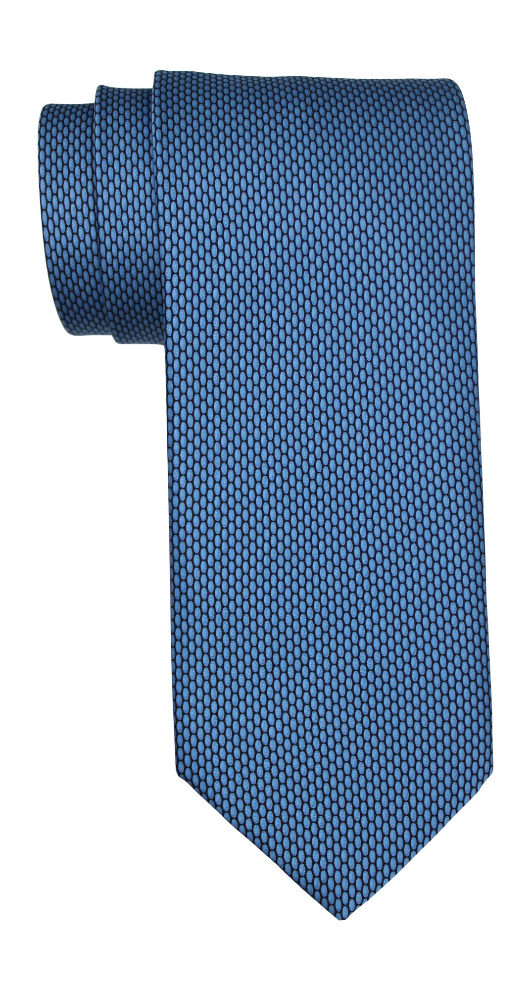 Italo Ferretti Satin Neat Geometric Blue Tie
