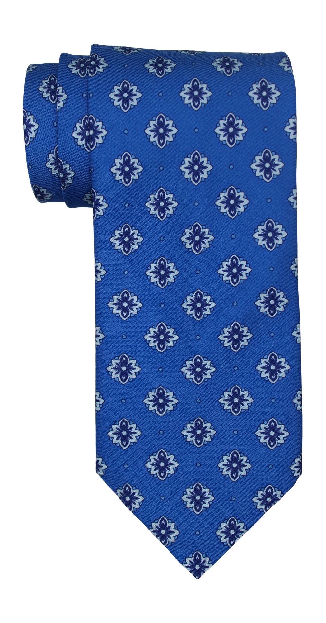 Italo Ferretti Blue Medallion Printed Tie
