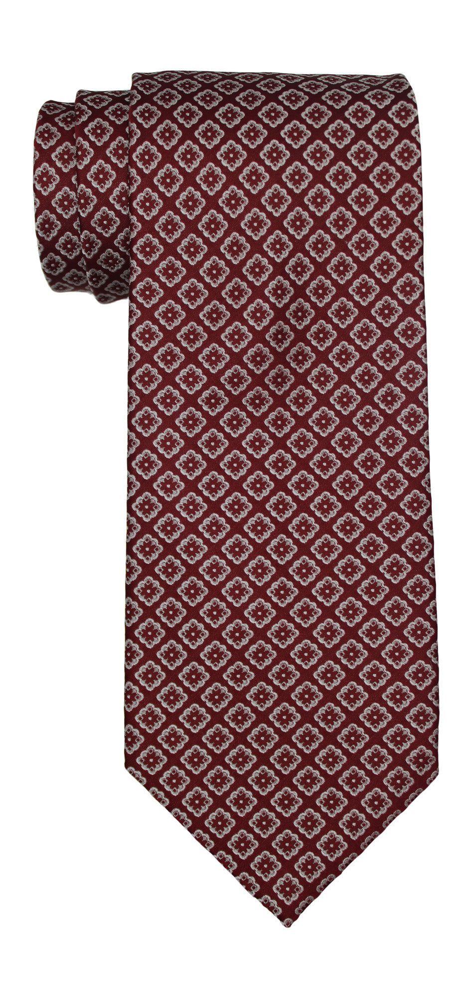 Stefano Ricci Burgundy Geometric Tie