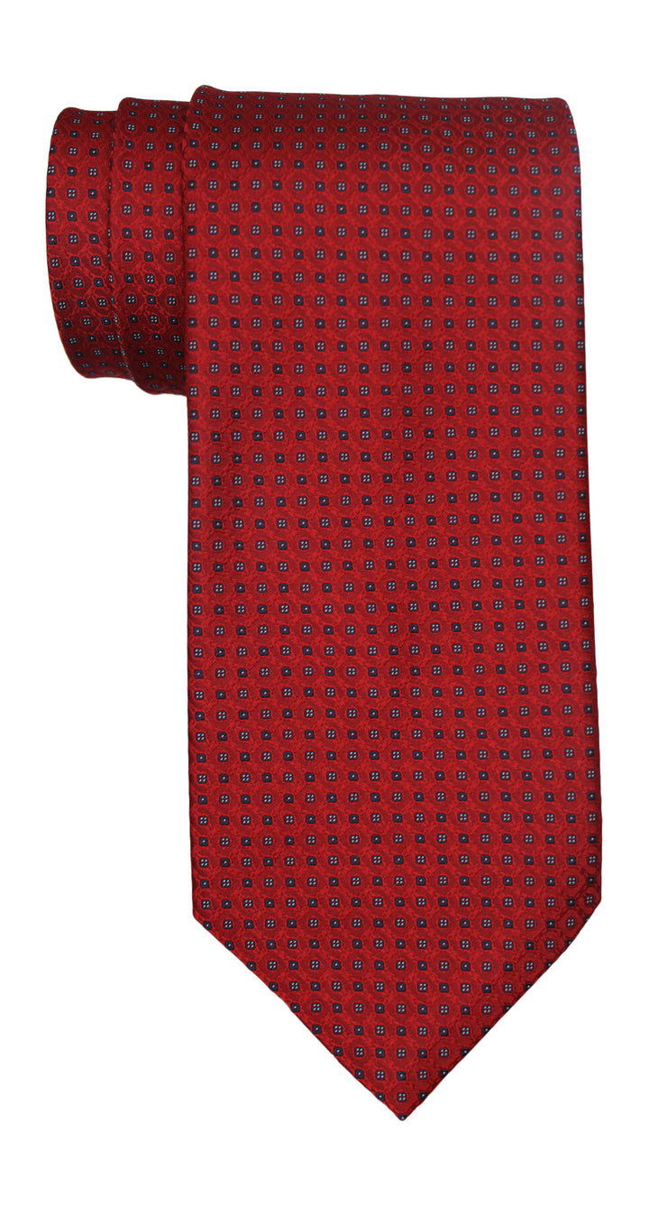 Stefano Ricci Luxury Collection Red Neat Geometric Tie